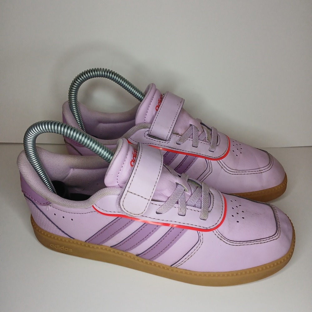 adidas Breaknet Sleek Shoe Kid 6 light lilac purple strap hook and loop Sneaker